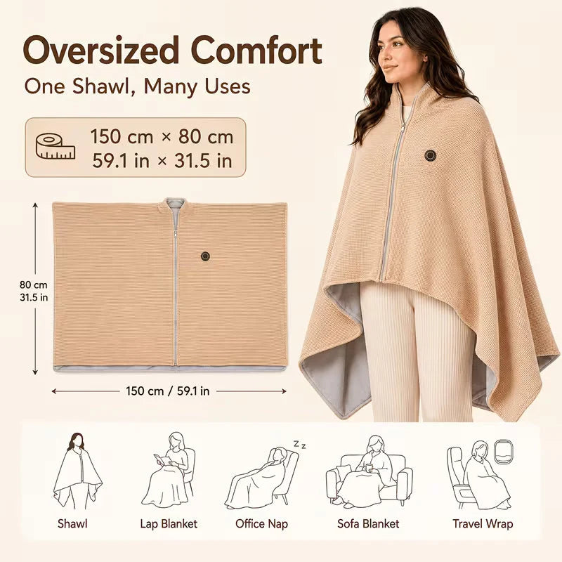 CozyDreams Blanki Heated Shawl