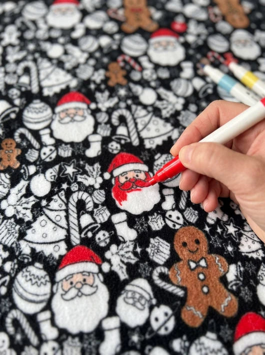 Merry Doodle - Christmas Coloring Blanket