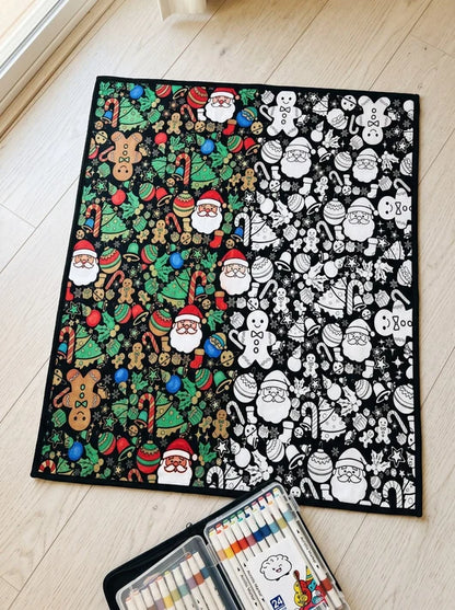 Merry Doodle - Christmas Coloring Blanket